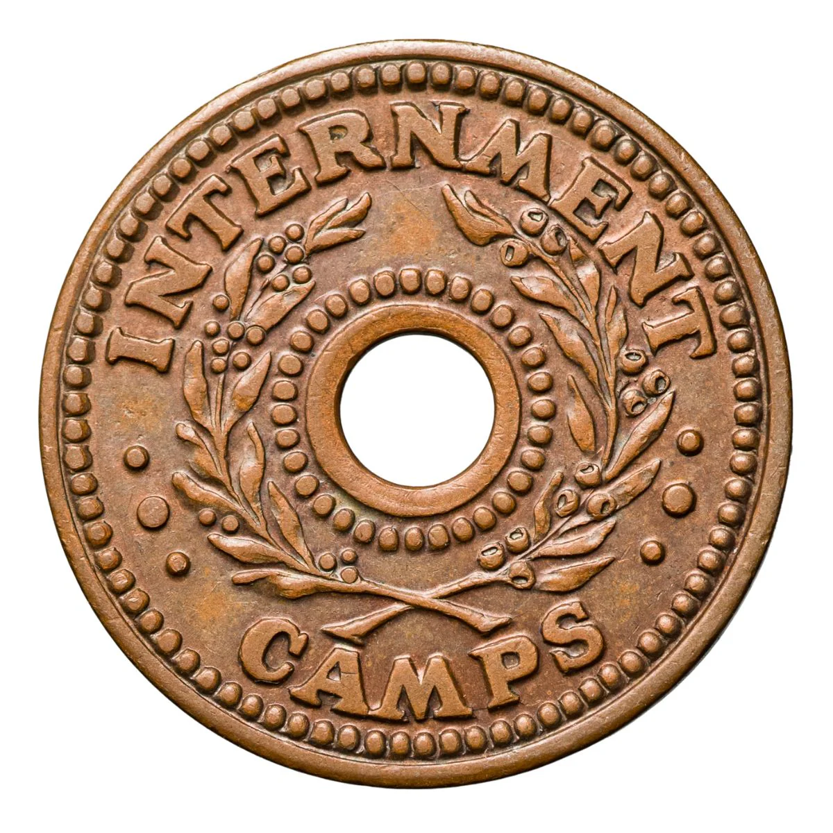 Australia WWII Internment Camp Two Shillings Token about Uncirculated