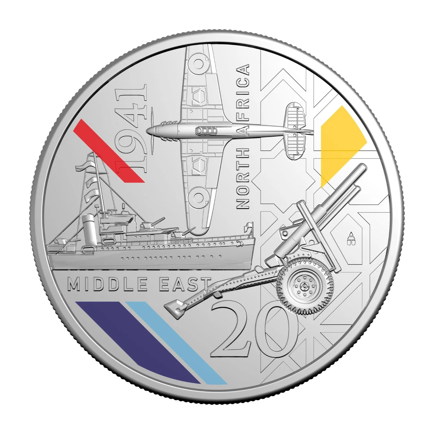 Australia WWII Service Amid Strife 2026 20c Colour Cupro-Nickel Uncirculated 3-Coin Set - Image 6