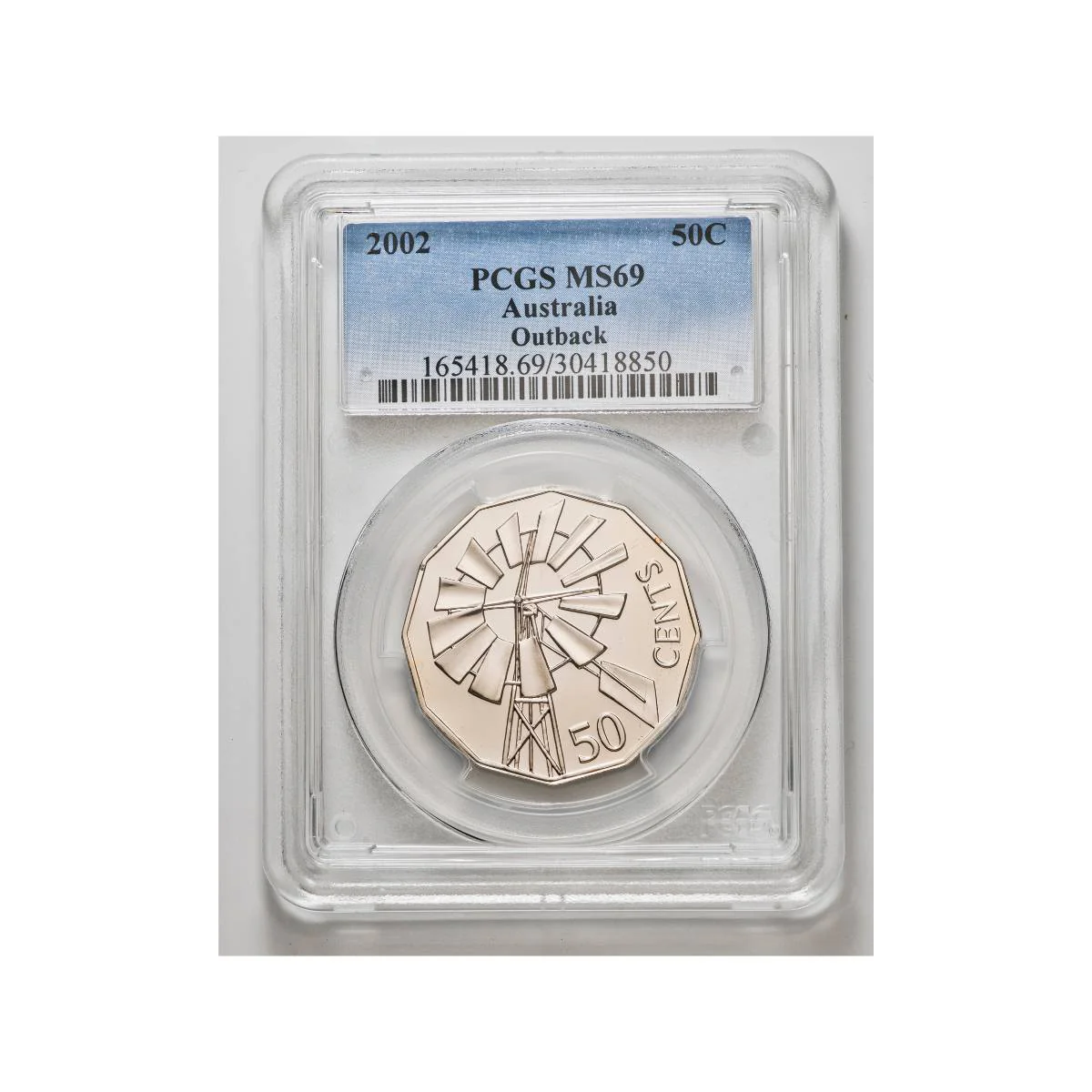 Australia Year of the Outback 2002 50c Cupro-Nickel Coin PCGS MS69 (Gem Uncirculated)