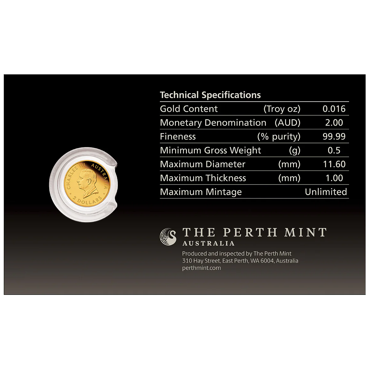 Australia Kangaroo 2026 $2 Mini Roo 0.5g Gold Proof Coin - Image 4