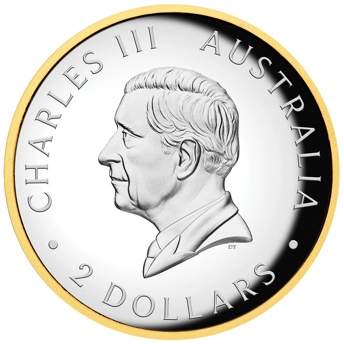 Australia Kookaburra 2024 $2 High Relief Gold-plated 2oz Silver Proof Coin - Image 2