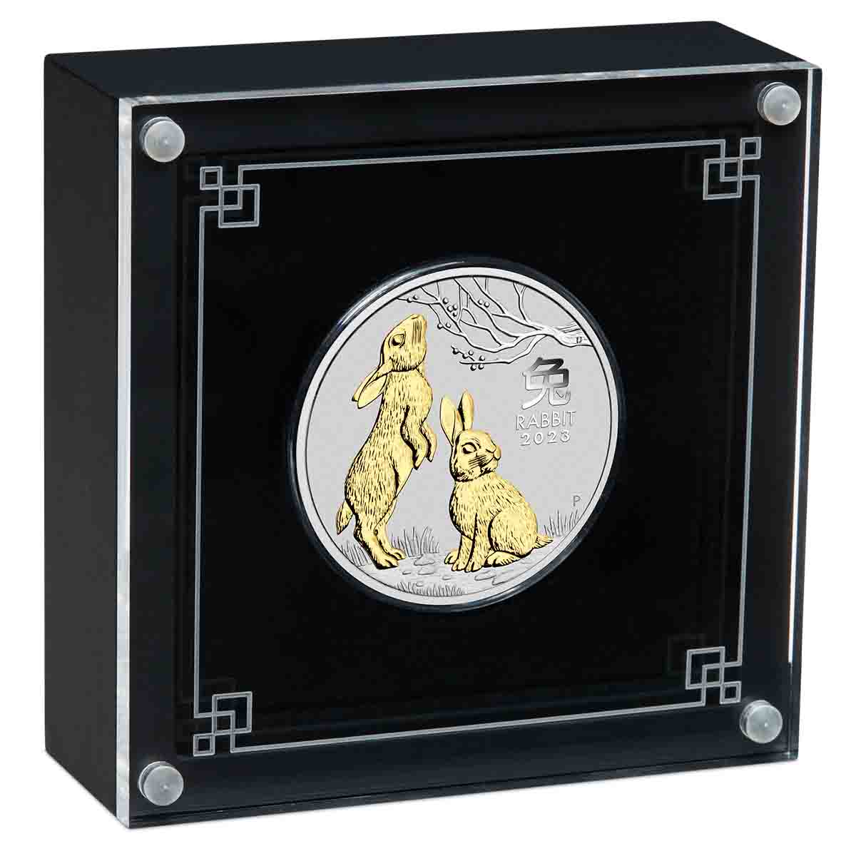 Australian Lunar Series III 2023 Year of the Rabbit 1oz Silver Gilded Coin - Image 4