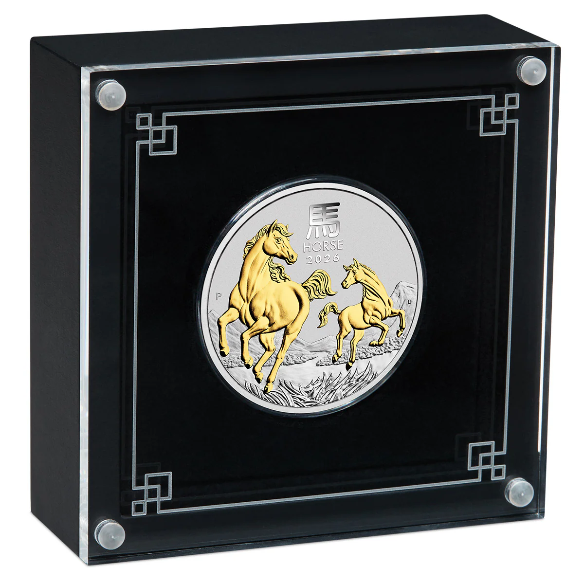 Australia Lunar Year of the Horse 2026 $1 Gold-plated 1oz Silver Uncirculated Coin - Image 3