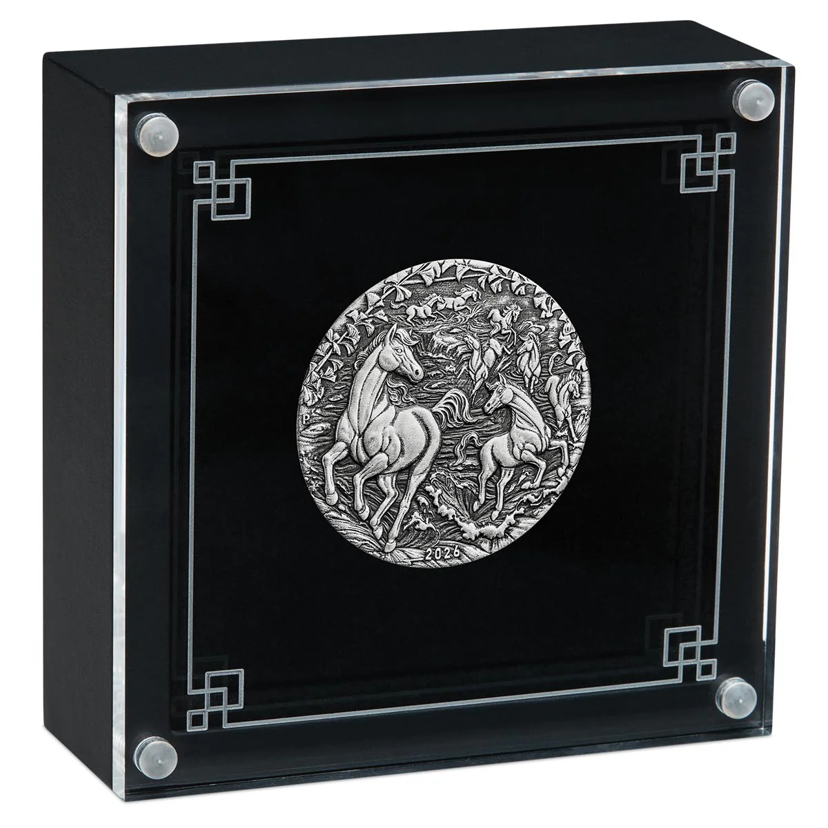 Australia Lunar Year of the Horse 2026 $2 2oz Silver Antique Coin - Image 3