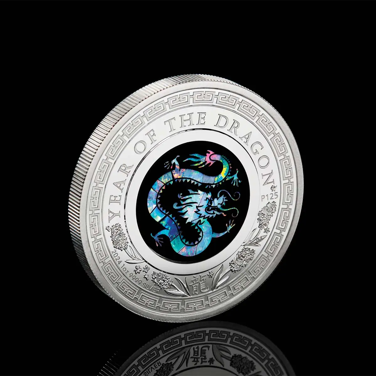 Australian Opal 2024 $1 Year of the Dragon 1oz Silver Proof Coin - Image 5