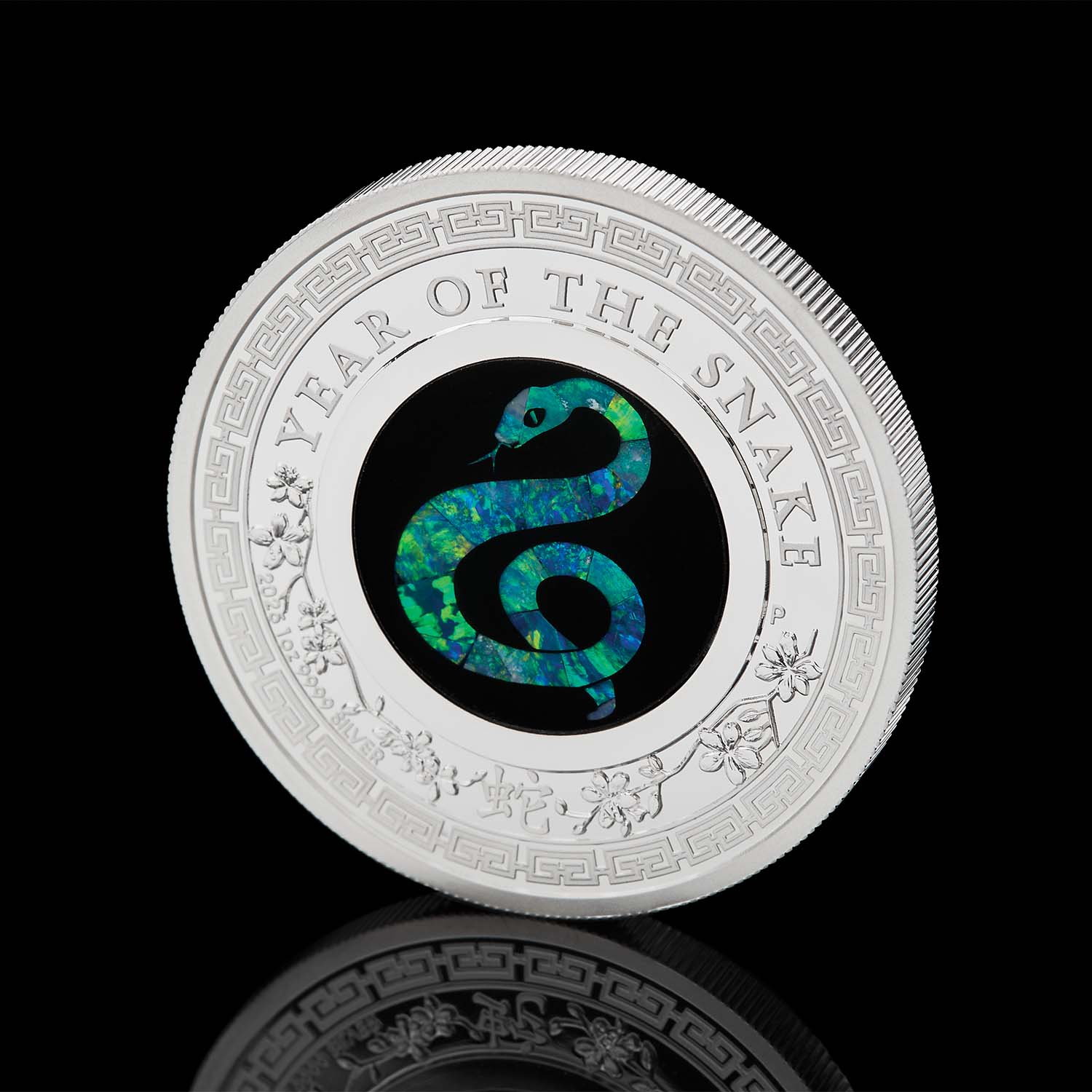 Australia Lunar Year of the Snake 2025 $1 Opal 1oz Silver Proof Coin - Image 5