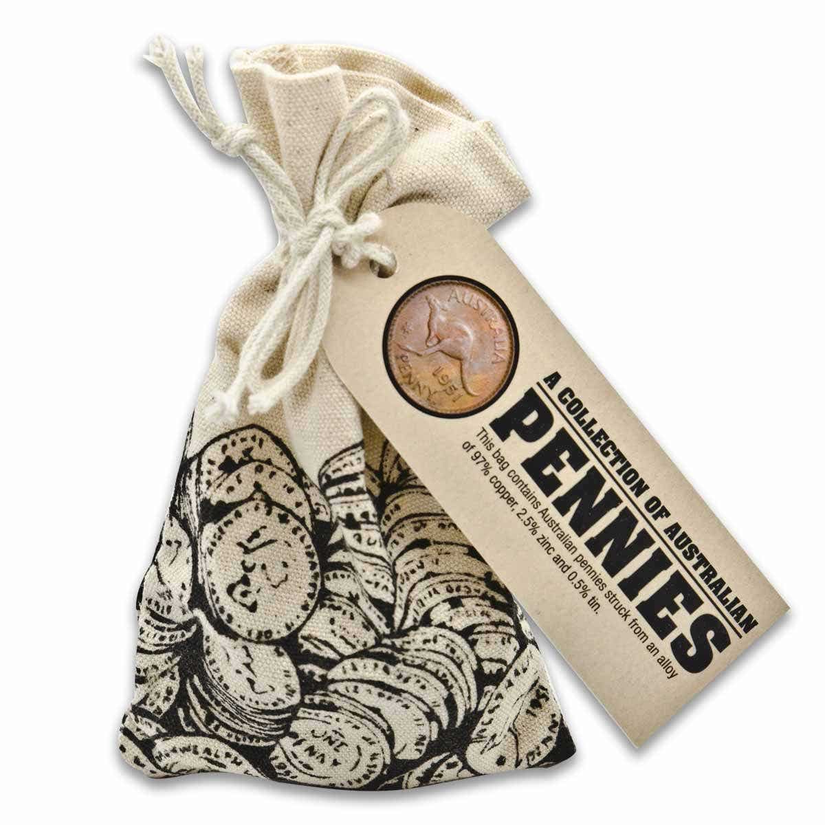 Australian Pennies Quarter Kilo Loot Bag