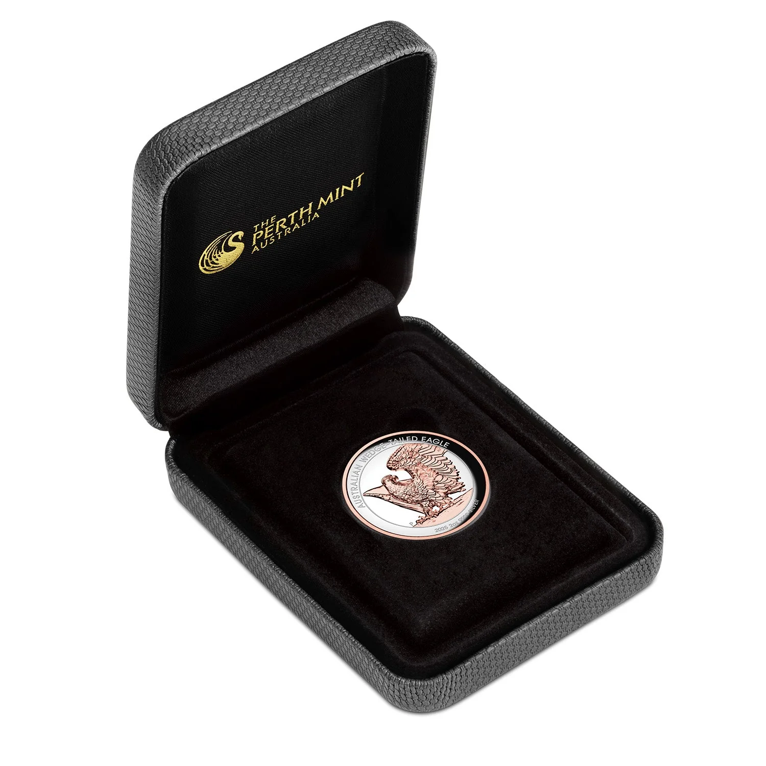 Australia Wedge-tailed Eagle 2025 $2 Ultra High Relief Rose Gold-plated 2oz Silver Proof Coin - Image 3