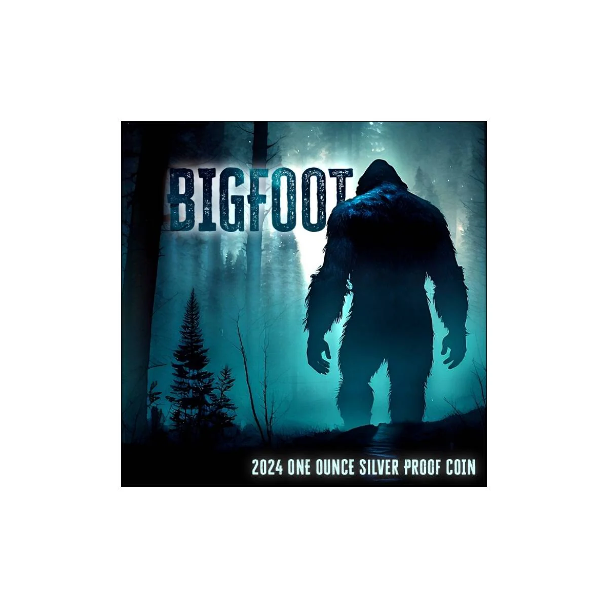 Big Foot 2024 $1 Colour 1oz Silver Proof Coin - Image 5