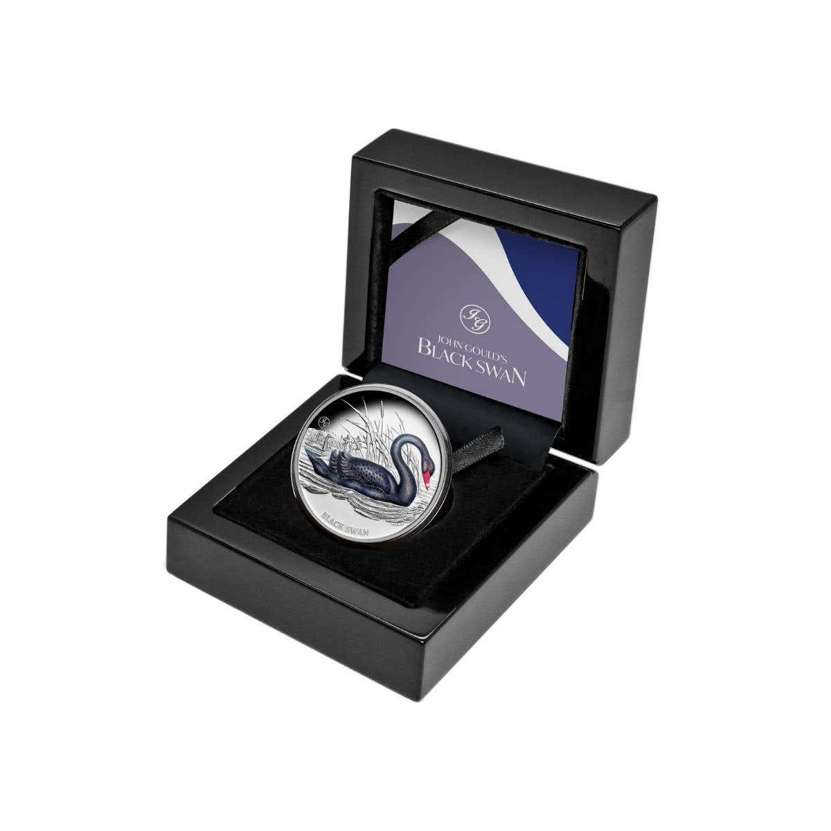 Black Swan 2024 $1 1oz Silver Proof Coin - Image 3