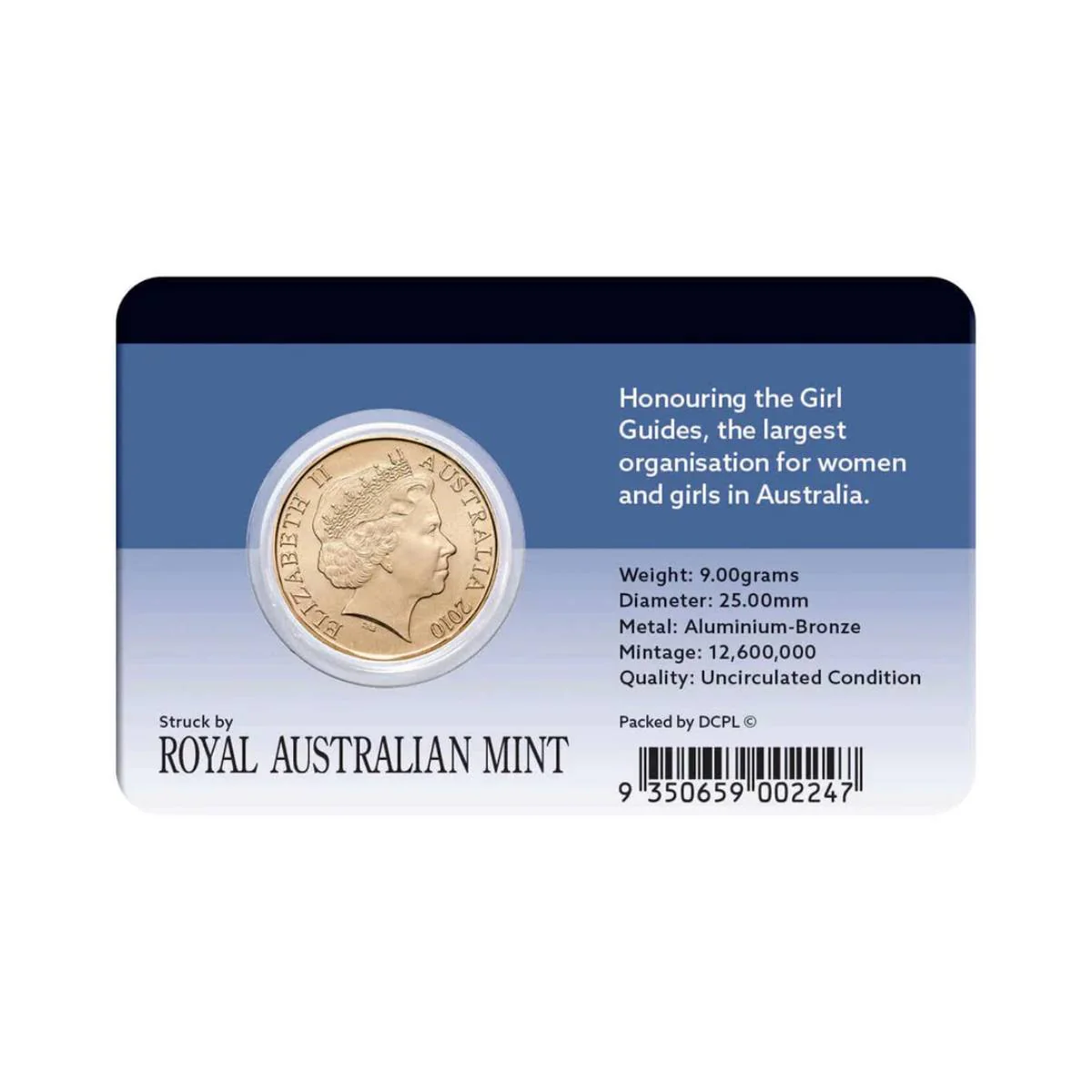 Centenary of Girl Guides 2010 $1 Al-Br Coin Pack - Image 2