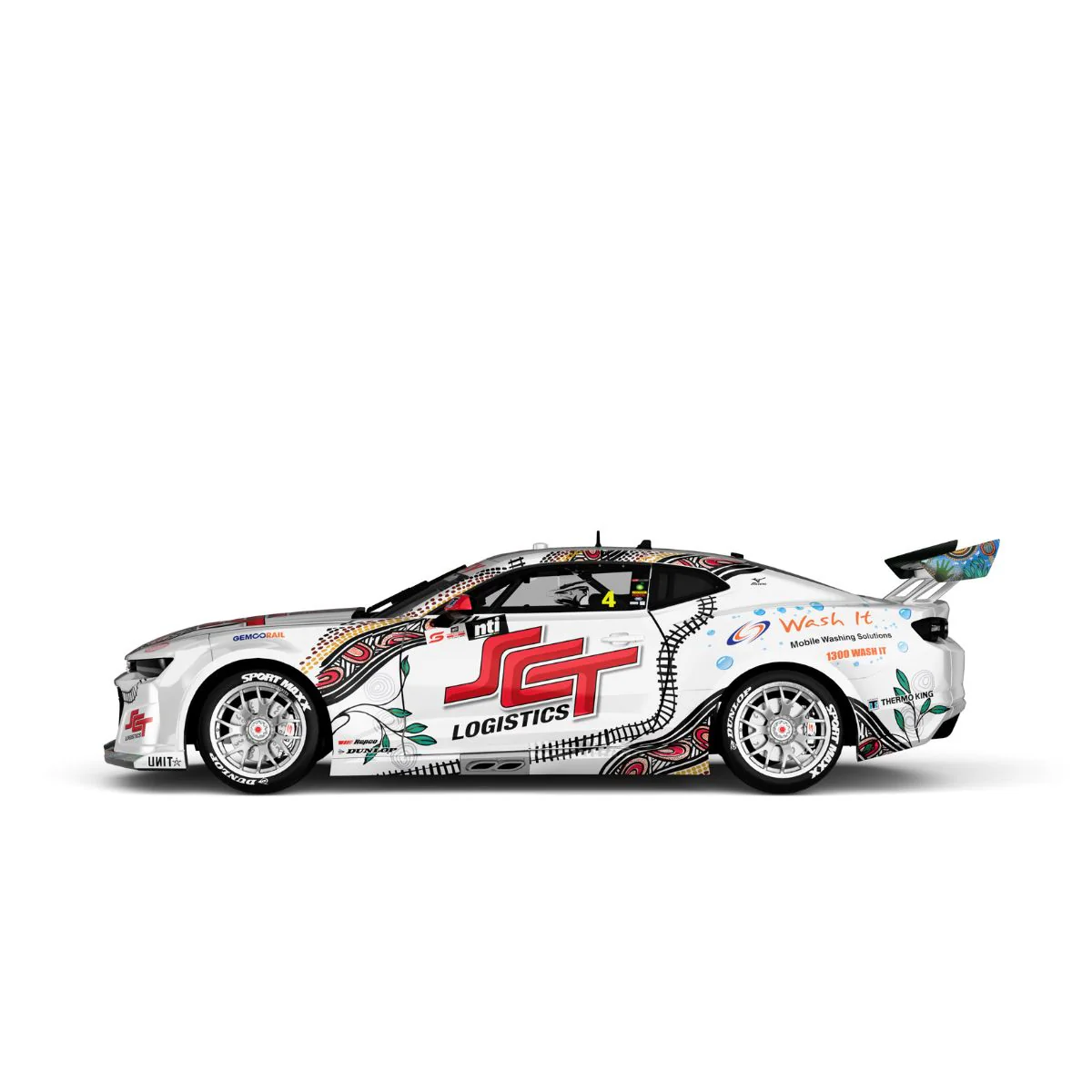 CHEVROLET CAMARO GEN3 ZL1 - BJR - SMITH #4 - 2023 NTI Townsville 500 - Race 17 - Indigenous Livery - 1:18 Scale Diecast Model Car - Image 2