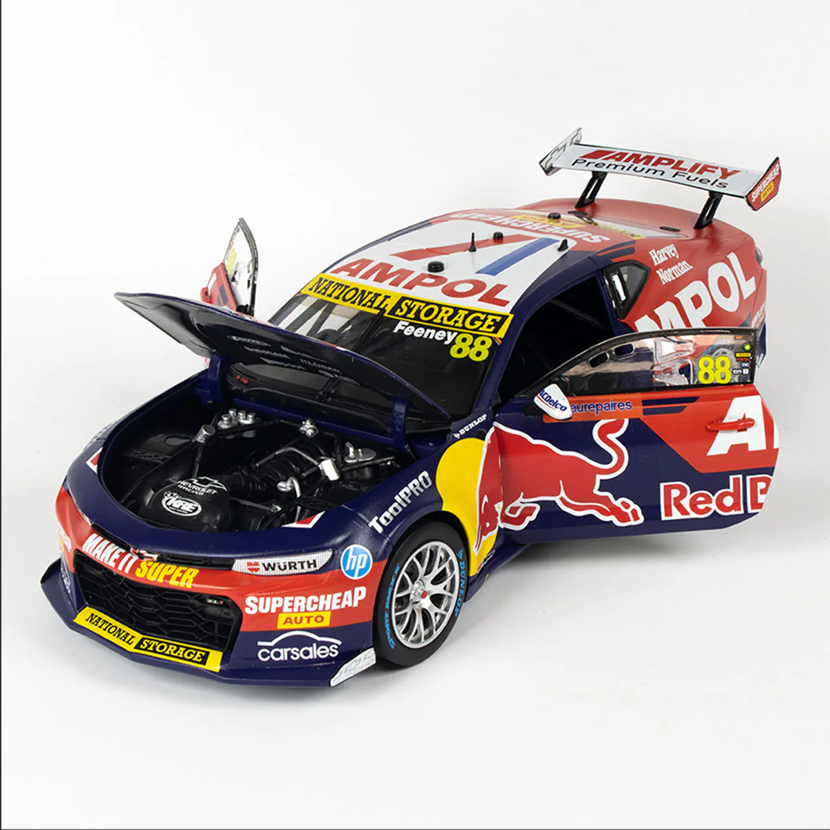 CHEVROLET CAMARO GEN3 ZL1 - RED BULL RACING - FEENEY #88 - 2023 Beaurepaires Melbourne 400 - Race 6 WINNER - 1:18 Scale Diecast Model Car - Image 7