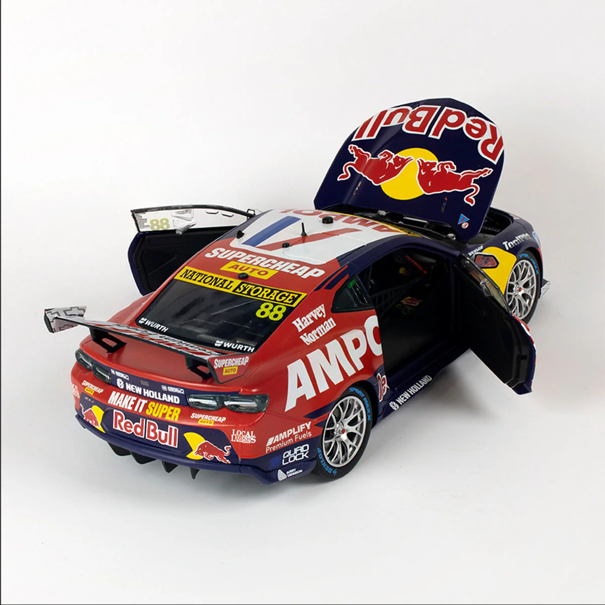 CHEVROLET CAMARO GEN3 ZL1 - RED BULL RACING - FEENEY #88 - 2023 Beaurepaires Melbourne 400 - Race 6 WINNER - 1:18 Scale Diecast Model Car - Image 8