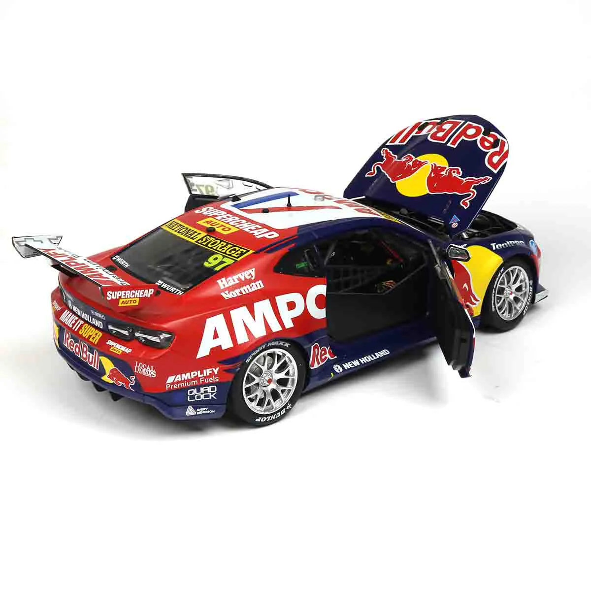 CHEVROLET CAMARO GEN3 ZL1 - RED BULL RACING - VAN GISBERGEN  #97 - 2023 Thrifty Newcastle 500 - Race 2 WINNER - 1:18 Scale Diecast Model Car - Image 11