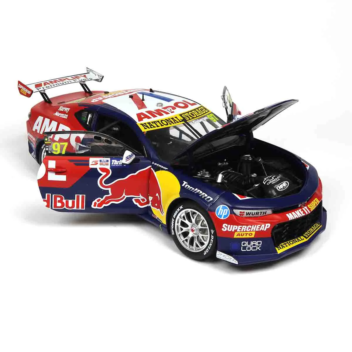 CHEVROLET CAMARO GEN3 ZL1 - RED BULL RACING - VAN GISBERGEN  #97 - 2023 Thrifty Newcastle 500 - Race 2 WINNER - 1:18 Scale Diecast Model Car - Image 2
