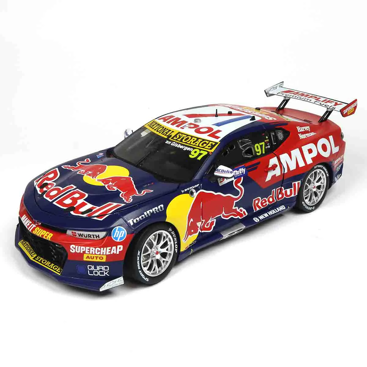 CHEVROLET CAMARO GEN3 ZL1 - RED BULL RACING - VAN GISBERGEN  #97 - 2023 Thrifty Newcastle 500 - Race 2 WINNER - 1:18 Scale Diecast Model Car - Image 3