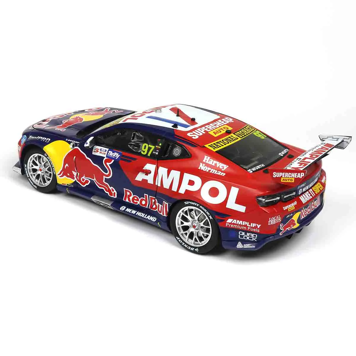 CHEVROLET CAMARO GEN3 ZL1 - RED BULL RACING - VAN GISBERGEN  #97 - 2023 Thrifty Newcastle 500 - Race 2 WINNER - 1:18 Scale Diecast Model Car - Image 5