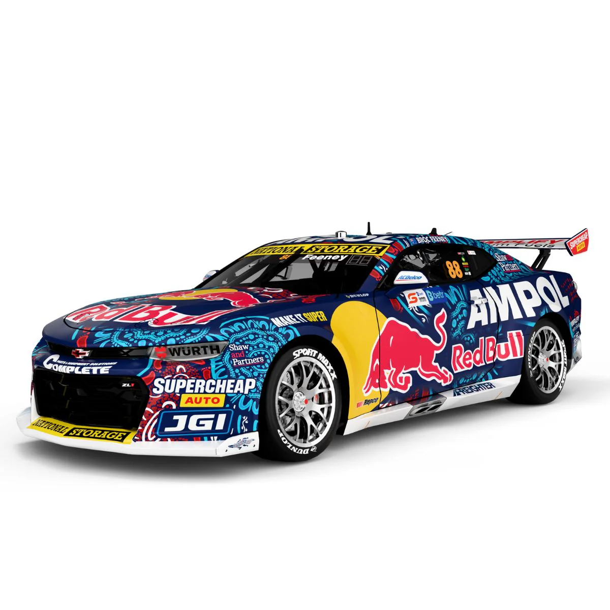 CHEVROLET CAMARO - RED BULL AMPOL RACING - BROC FEENEY #88 - 2025 - betr - DARWIN TRIPLE CROWN WINNER - RACE 19 - 1:18 Scale Diecast Model Car