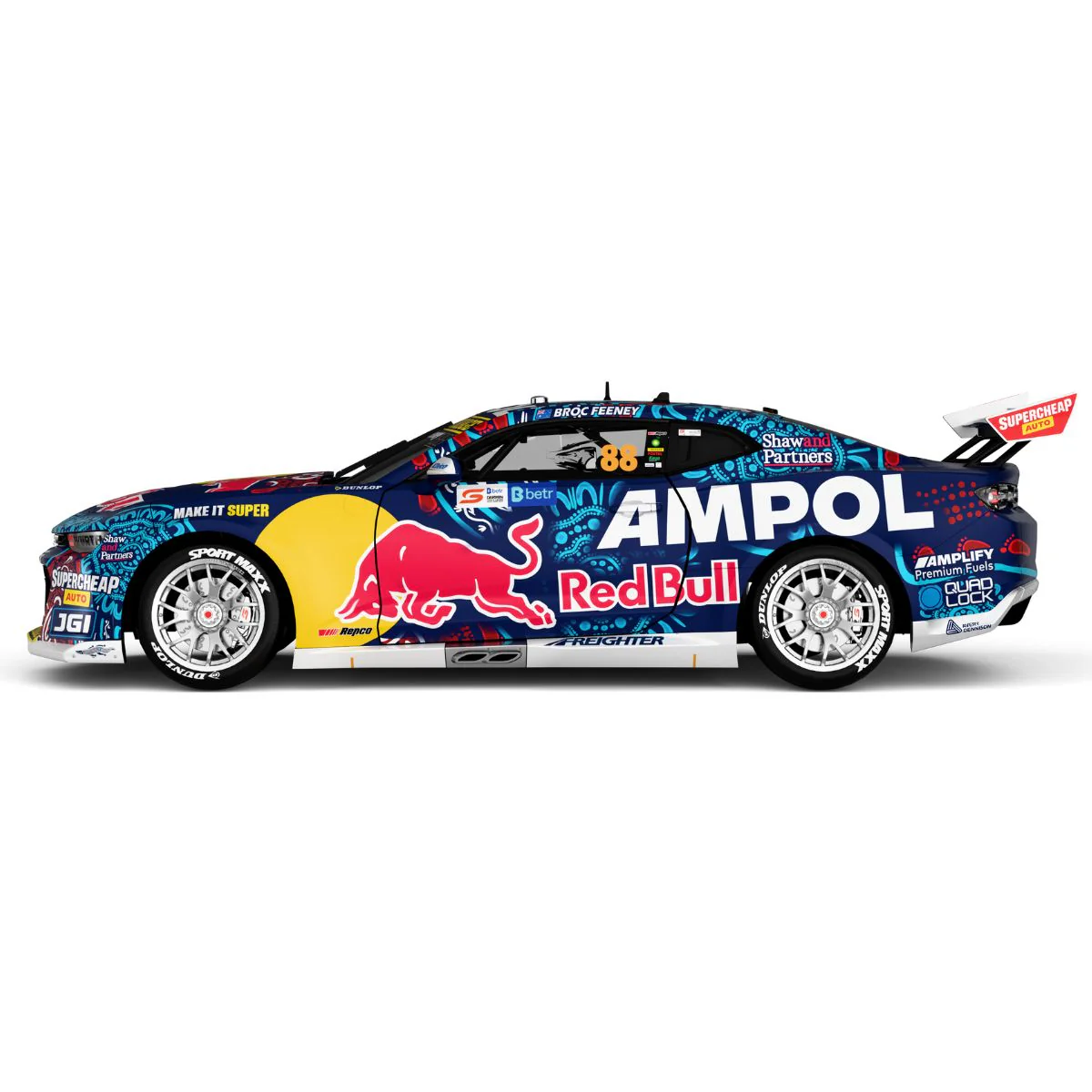 CHEVROLET CAMARO - RED BULL AMPOL RACING - BROC FEENEY #88 - 2025 - betr - DARWIN TRIPLE CROWN WINNER - RACE 19 - 1:18 Scale Diecast Model Car - Image 2