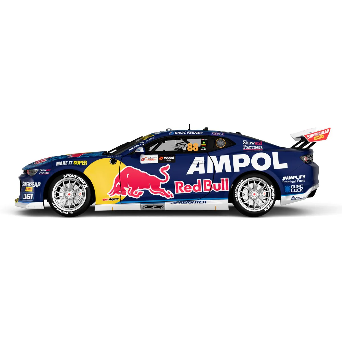 CHEVROLET CAMARO - RED BULL AMPOL RACING - BROC FEENEY #88 2025 GOLD COAST 500 - RACE 29 - 1:18 Scale Diecast Model Car - Image 2