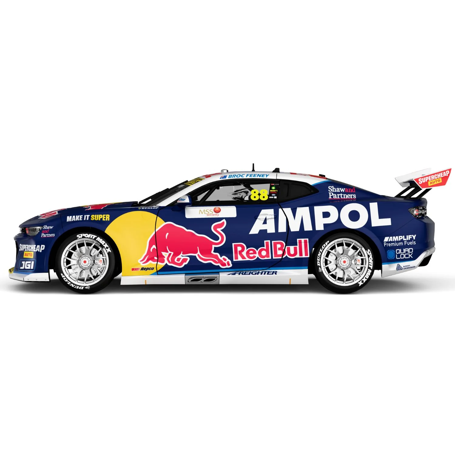 CHEVROLET CAMARO - RED BULL AMPOL RACING - BROC FEENEY #88 - 2025 - MSS SECURITY MELBOURNE SUPERSPRINT - RACE 4 WINNER - 1:18 Scale Diecast Model Car - Image 2