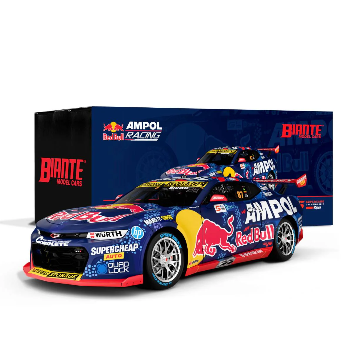 CHEVROLET CAMARO - RED BULL AMPOL RACING - BROWN #87 - 2024 BETR DARWIN TRIPLE CROWN - RACE 12 RUNNER-UP - 1:43 Scale Diecast Model Car - Image 3