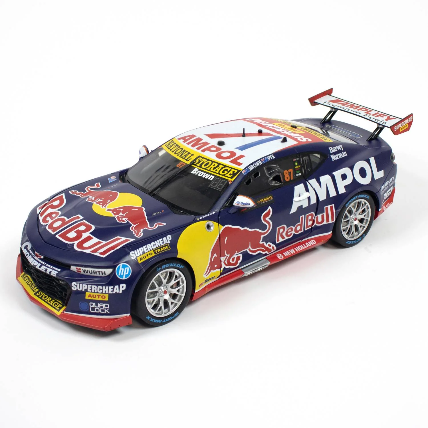 CHEVROLET CAMARO - RED BULL AMPOL RACING - BROWN/PYE #87 - 2024 PENRITE OIL SANDOWN 500 WINNER - 1:18 Scale Diecast Model Car