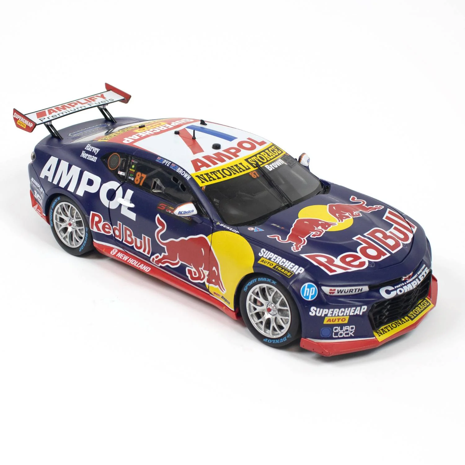 CHEVROLET CAMARO - RED BULL AMPOL RACING - BROWN/PYE #87 - 2024 PENRITE OIL SANDOWN 500 WINNER - 1:18 Scale Diecast Model Car - Image 5