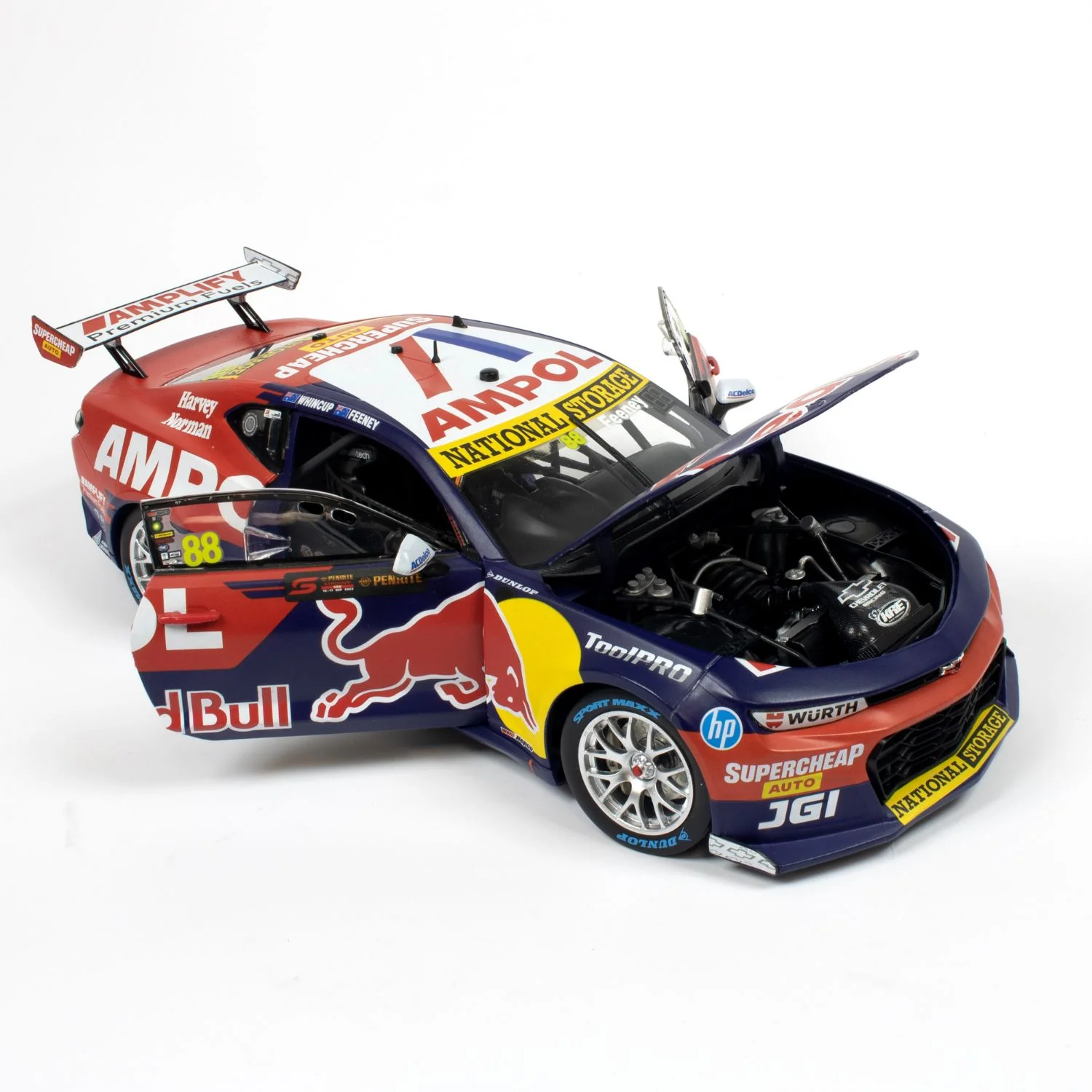 CHEVROLET CAMARO - RED BULL AMPOL RACING - FEENEY / WHINCUP #88 - 2023 Sandown 500 WINNER - 1:18 Scale Diecast Model Car - Image 11