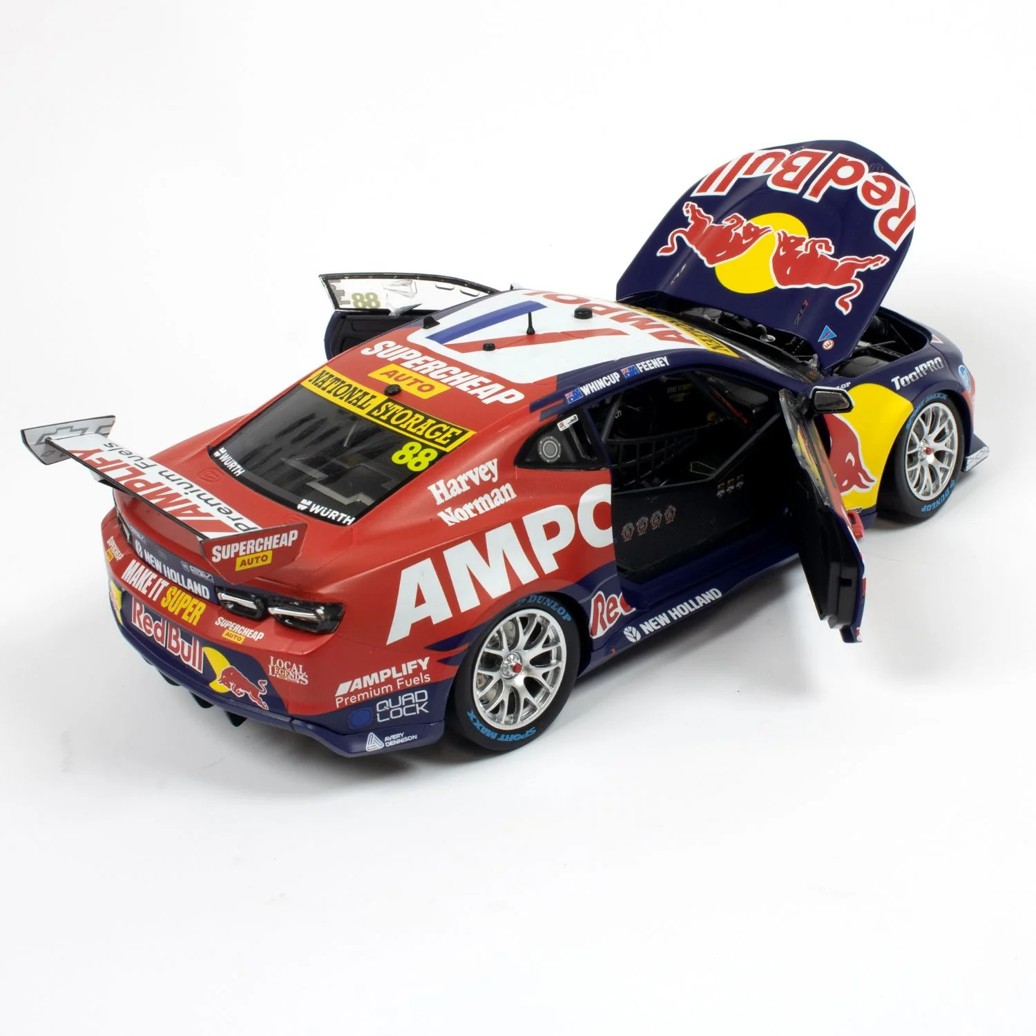 CHEVROLET CAMARO - RED BULL AMPOL RACING - FEENEY / WHINCUP #88 - 2023 Sandown 500 WINNER - 1:18 Scale Diecast Model Car - Image 12