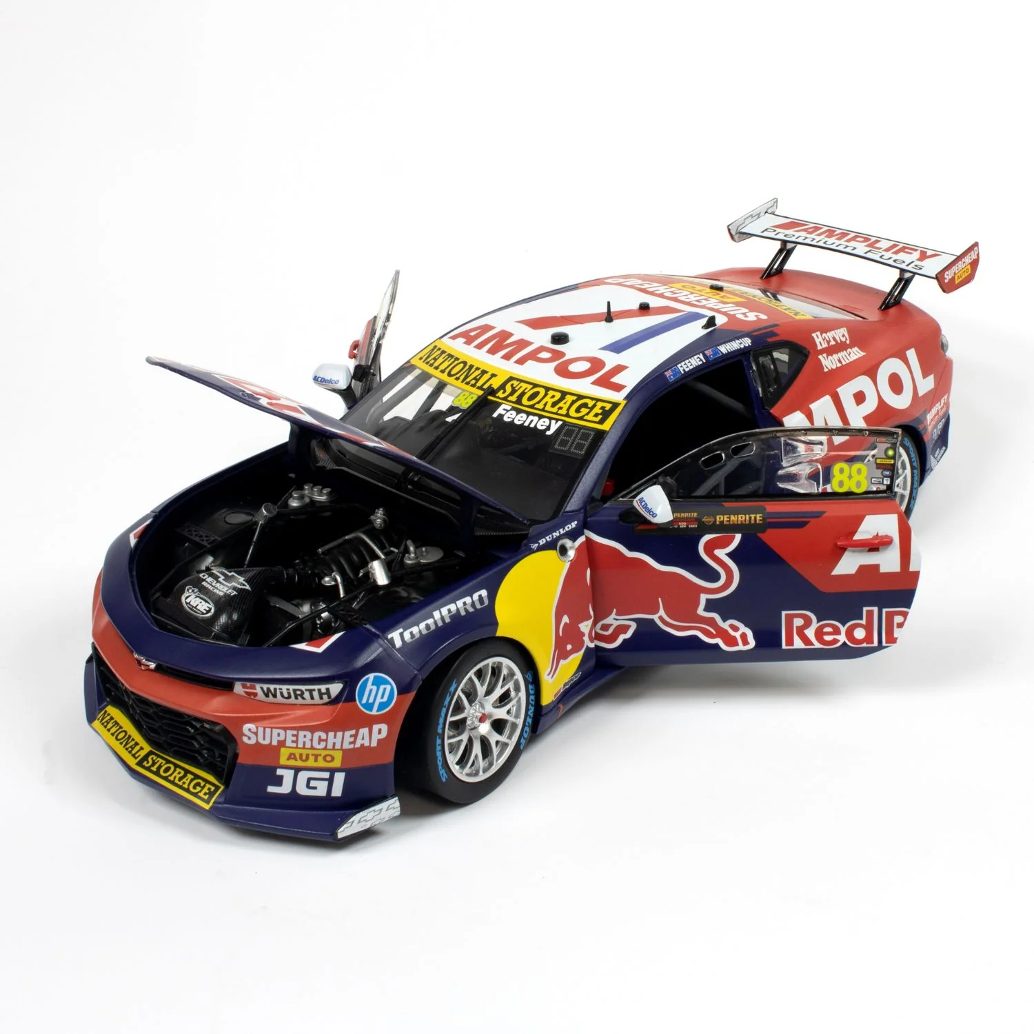 CHEVROLET CAMARO - RED BULL AMPOL RACING - FEENEY / WHINCUP #88 - 2023 Sandown 500 WINNER - 1:18 Scale Diecast Model Car - Image 2