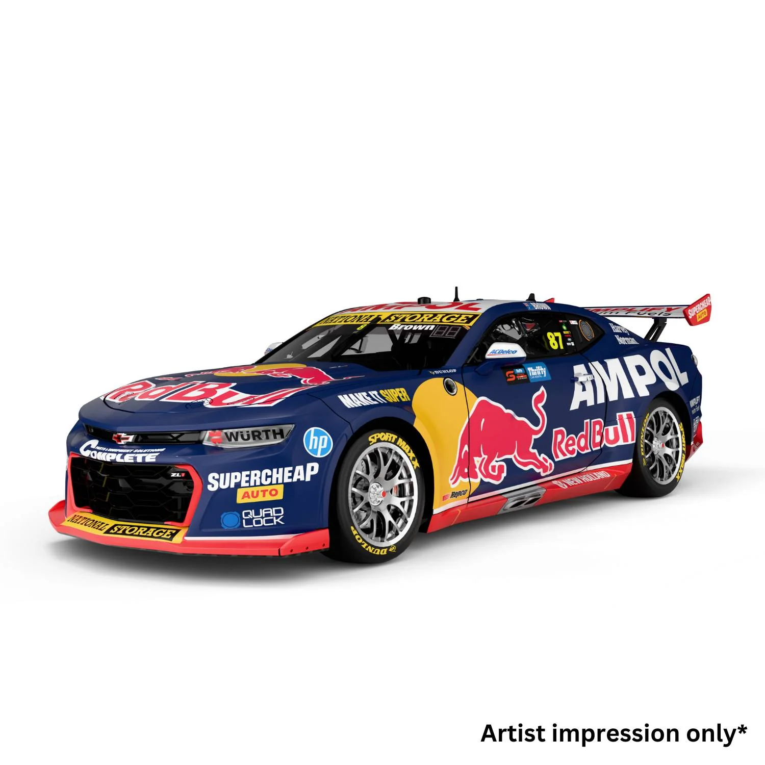 CHEVROLET CAMARO - RED BULL AMPOL RACING - BROWN #87 - 2024 THRIFTY BATHURST 500 - RACE 2 WINNER - 1:18 Scale Diecast Model Car - Image 2