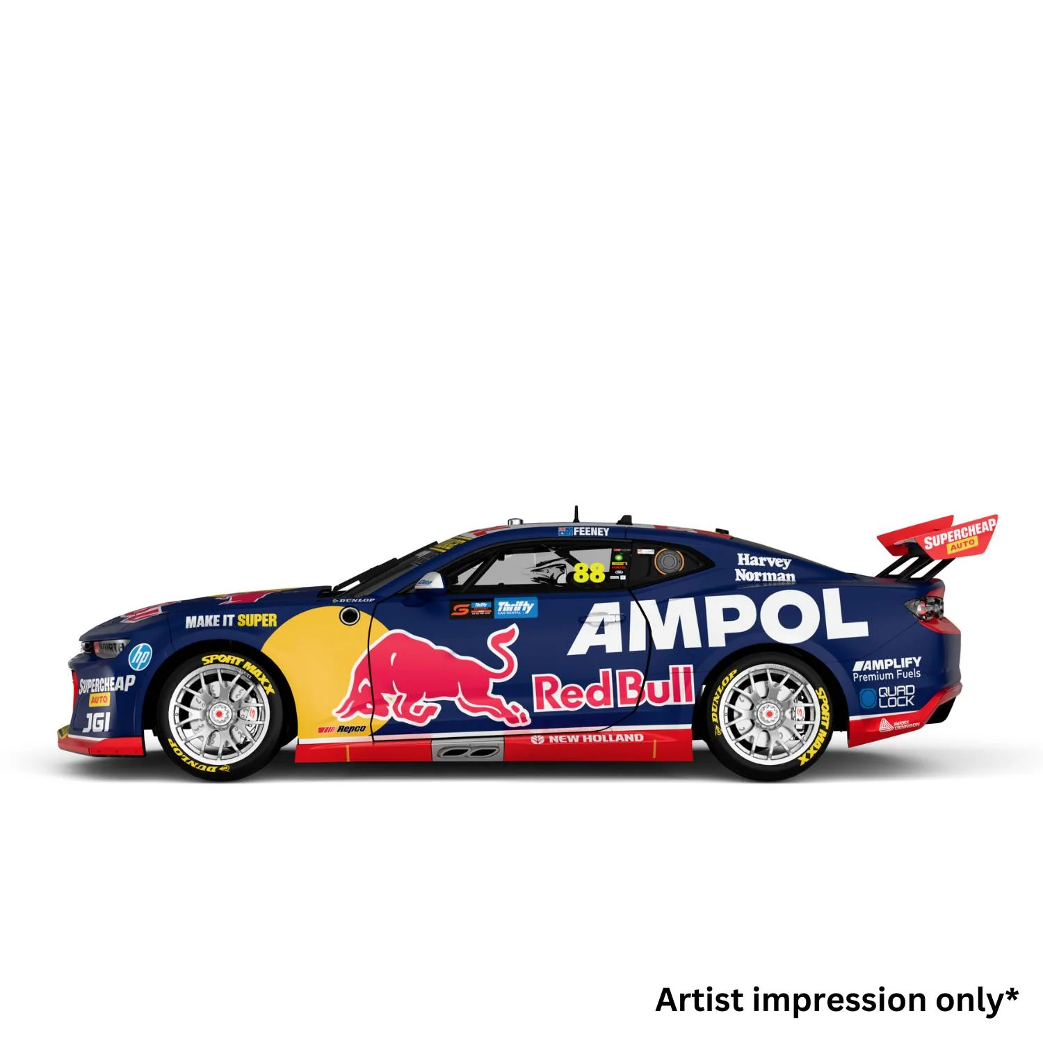CHEVROLET CAMARO - RED BULL AMPOL RACING - FEENEY #88 - 2024 THRIFTY BATHURST 500 - RACE 1 WINNER - 1:18 Scale Diecast Model Car - Image 3