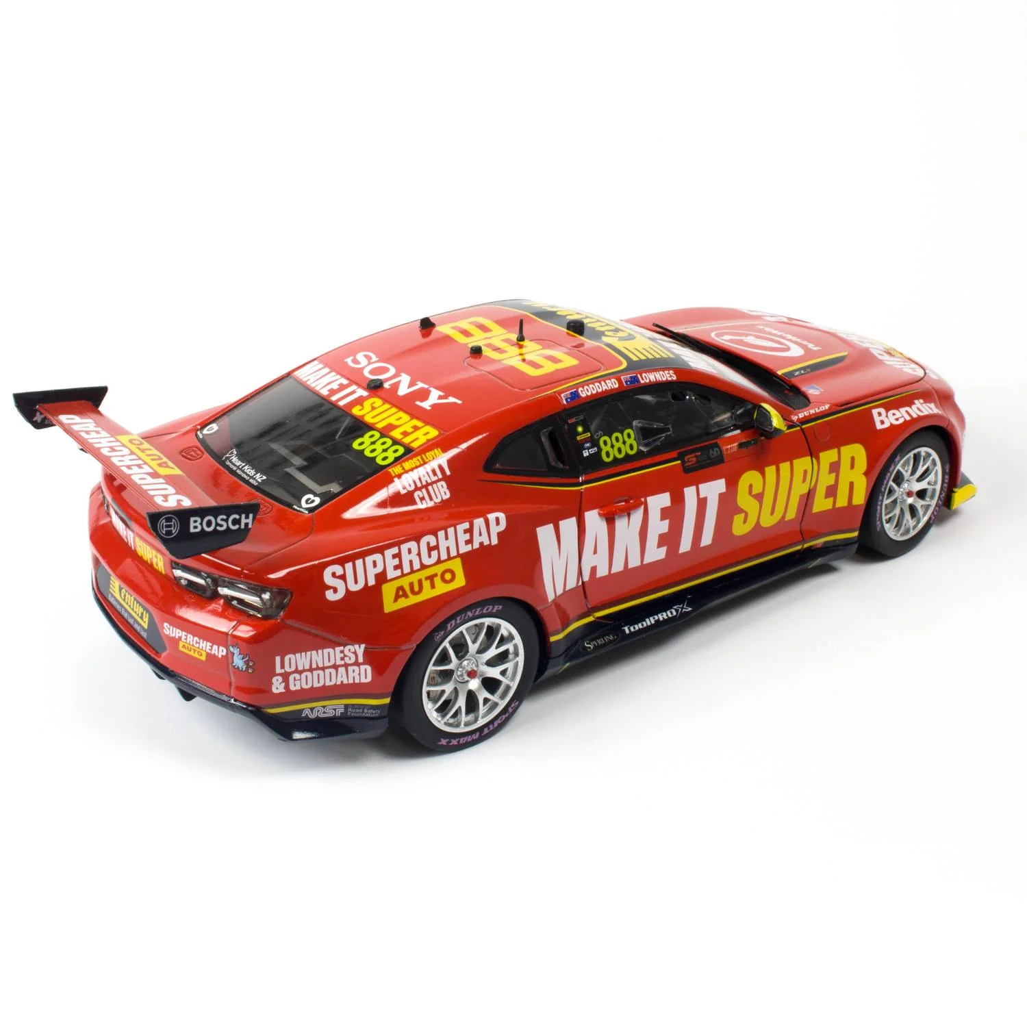 CHEVROLET CAMARO - SUPERCHEAP AUTO RACING - LOWNDES / GODDARD #888 - 2023 Bathurst 1000 WILDCARD - 1:43 Scale Diecast Model Car - Image 2