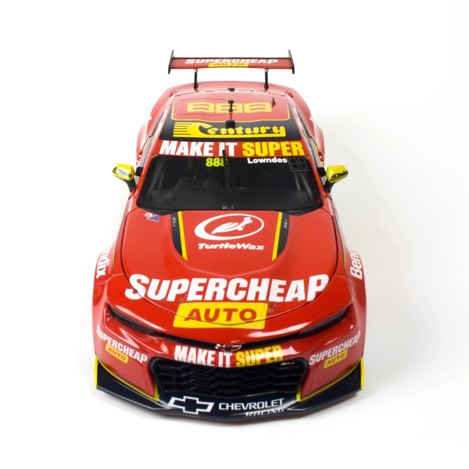 CHEVROLET CAMARO - SUPERCHEAP AUTO RACING - LOWNDES / GODDARD #888 - 2023 Bathurst 1000 WILDCARD - 1:43 Scale Diecast Model Car - Image 4