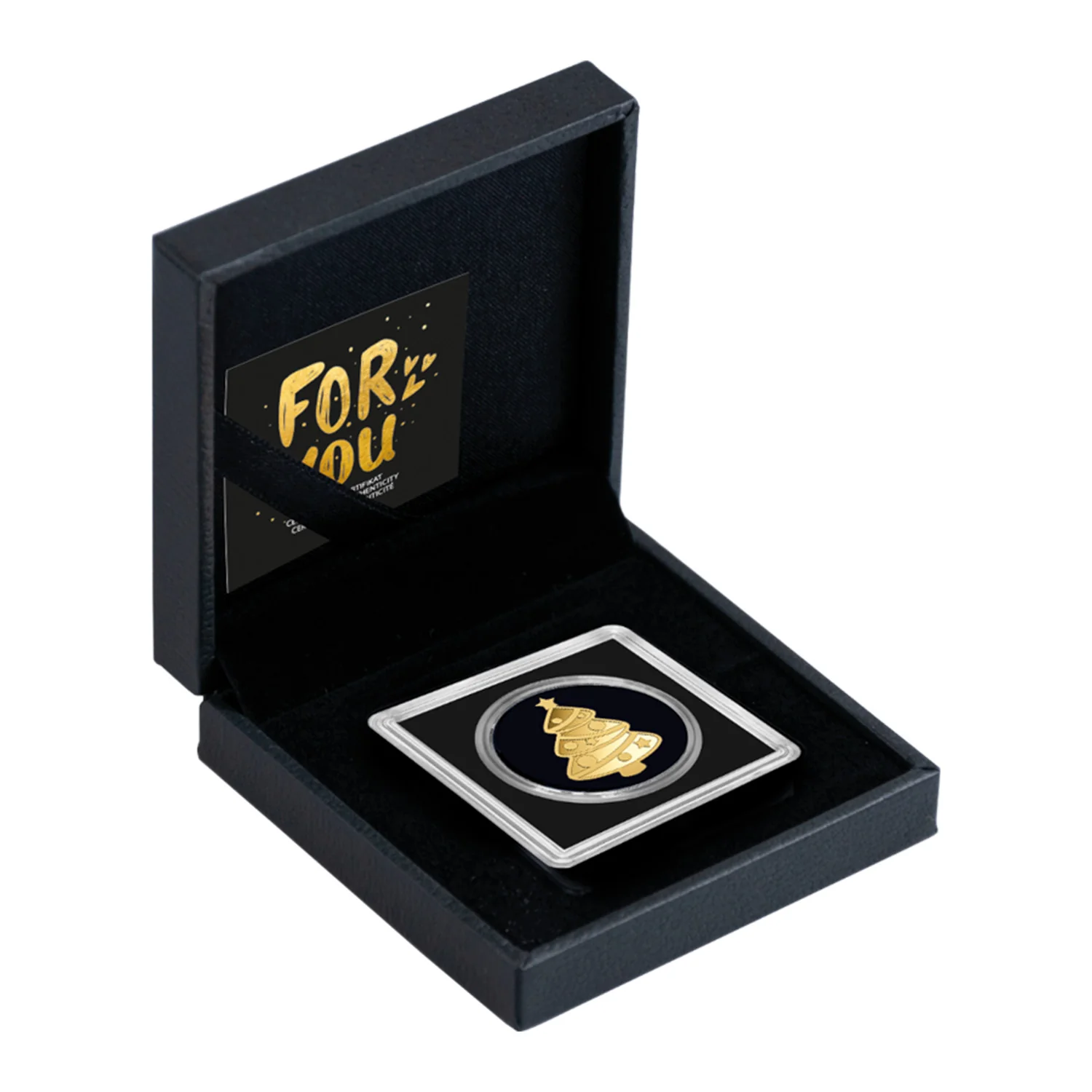 Christmas Tree Shaped 3000Fr 1/1000oz Gold Coin - Image 3