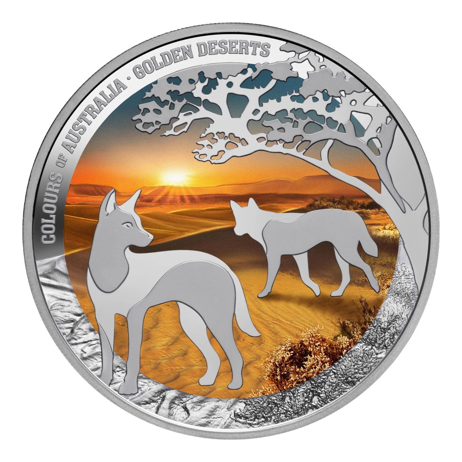 Colours of Australia 2026 $1 Golden Deserts 1oz Silver Proof Coin - Image 3