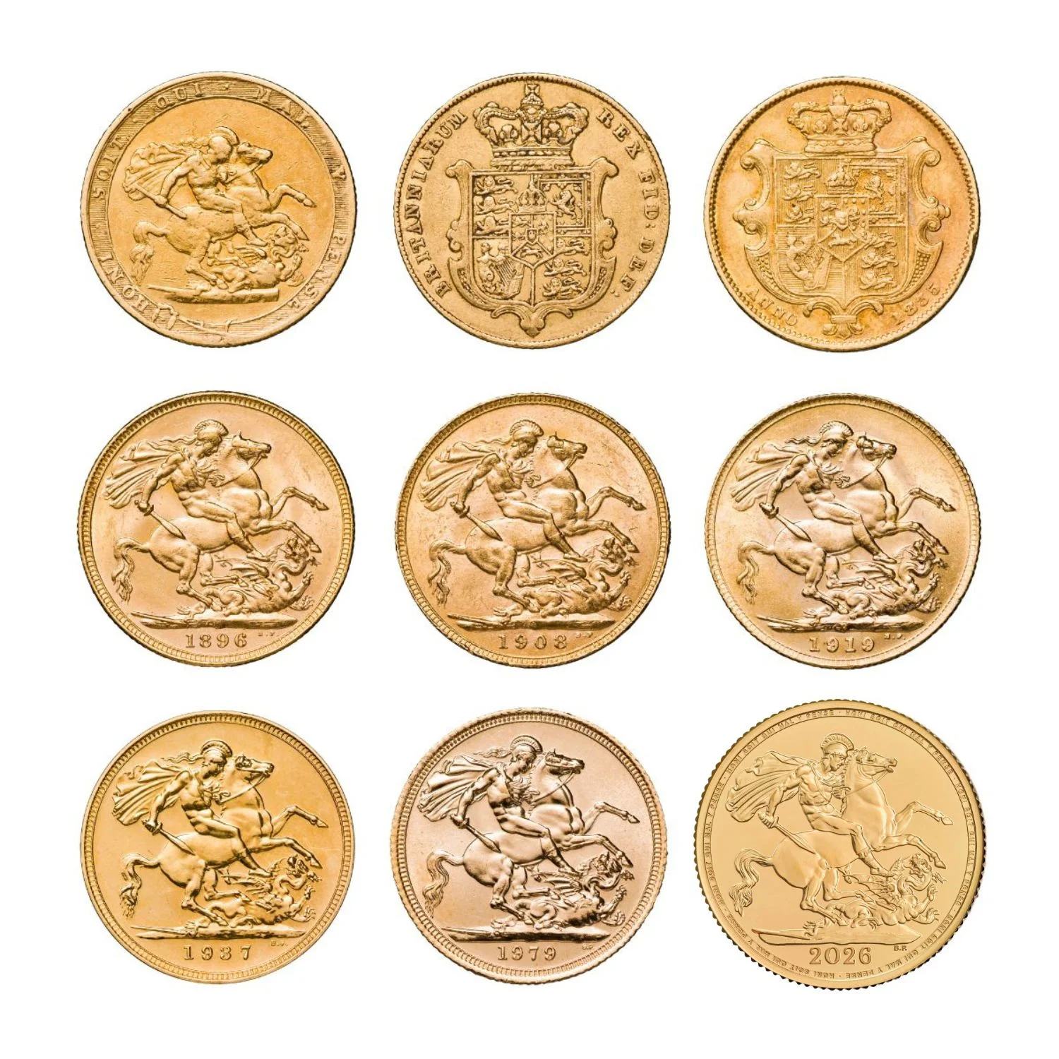 Complete 1817-2026 Monarchs Gold Sovereign 9-Coin Collection - Image 3