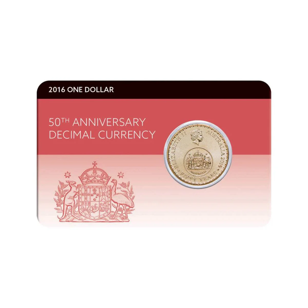 Australia Decimal Currency 50th Anniversary 2016 $1 Aluminium-Bronze Uncirculated Coin Pack