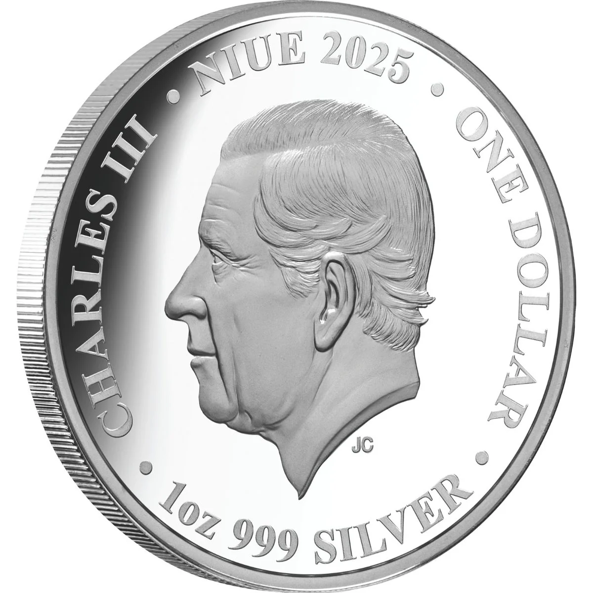 Elizabeth II & Charles III 2025 $1 Portraits of Power 1oz Silver Proof Coin - Image 2