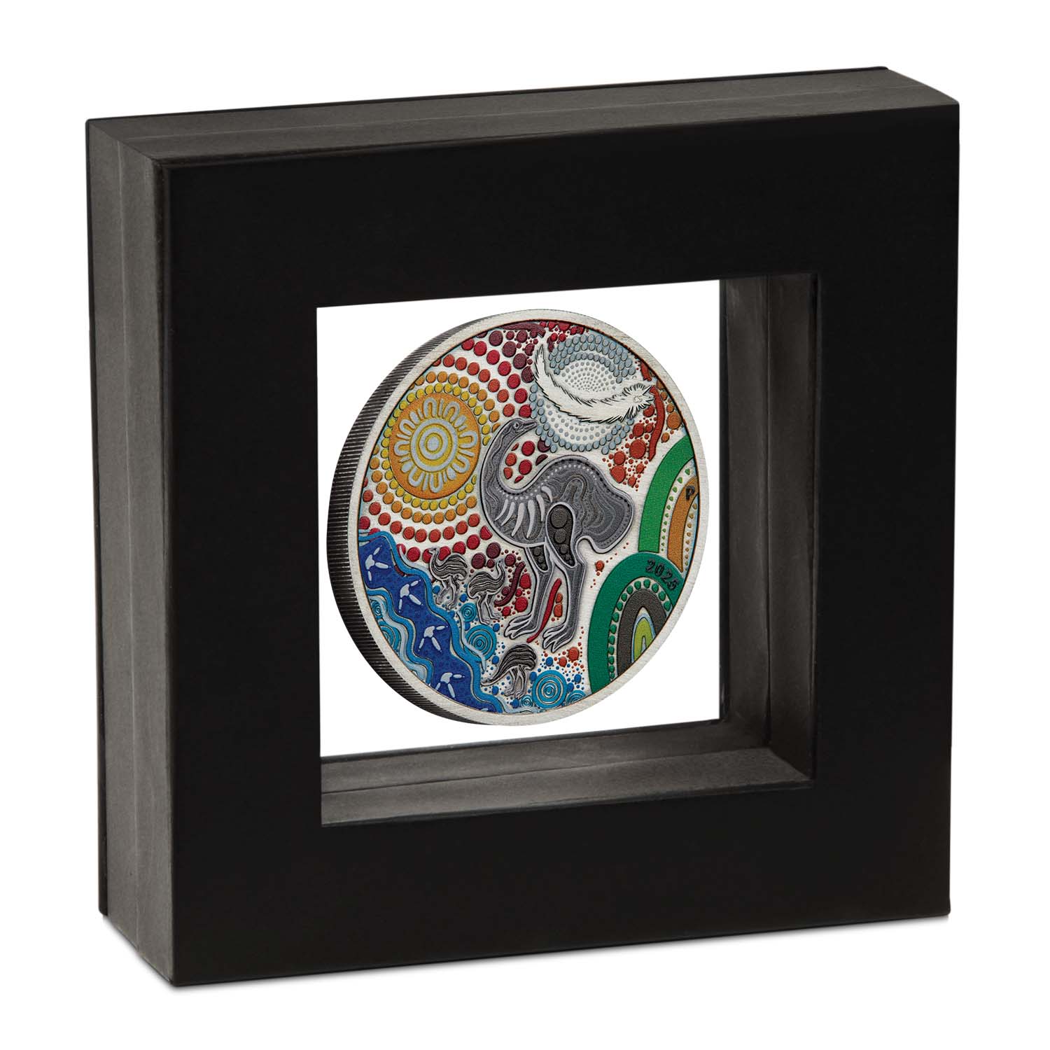 Australia Emu Utingat 2025 $2 Colour 2oz Silver Antique Coin - Image 3