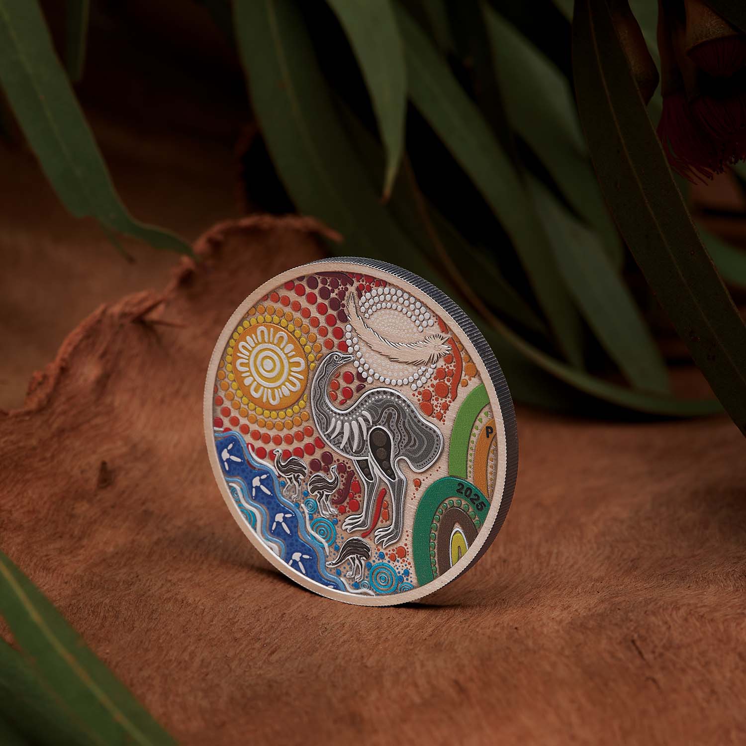 Australia Emu Utingat 2025 $2 Colour 2oz Silver Antique Coin - Image 5
