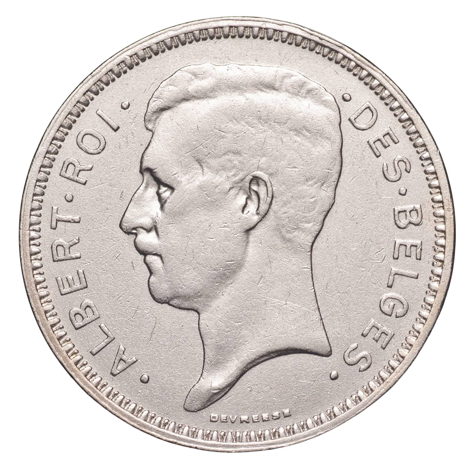 Belgium Albert I Silver 20 Francs Coin - Image 2