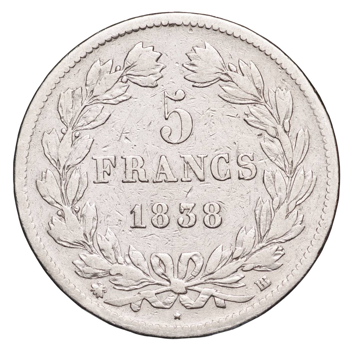 France Louis Philippe I Silver 5 Francs Coin - Image 2