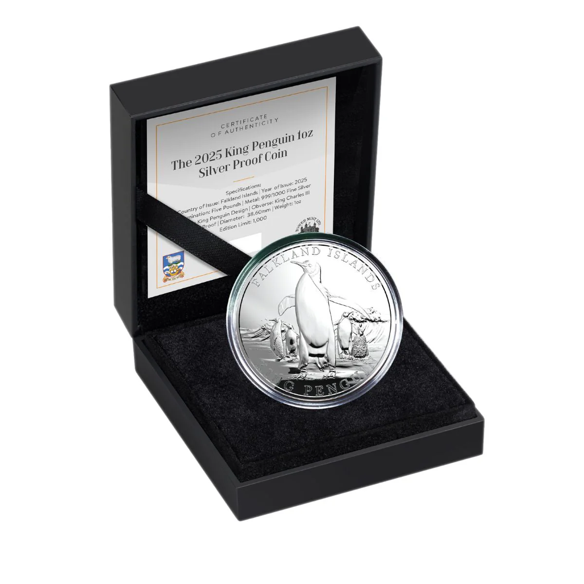 King Penguin 2025 £5 1oz Silver Proof Coin - Image 3