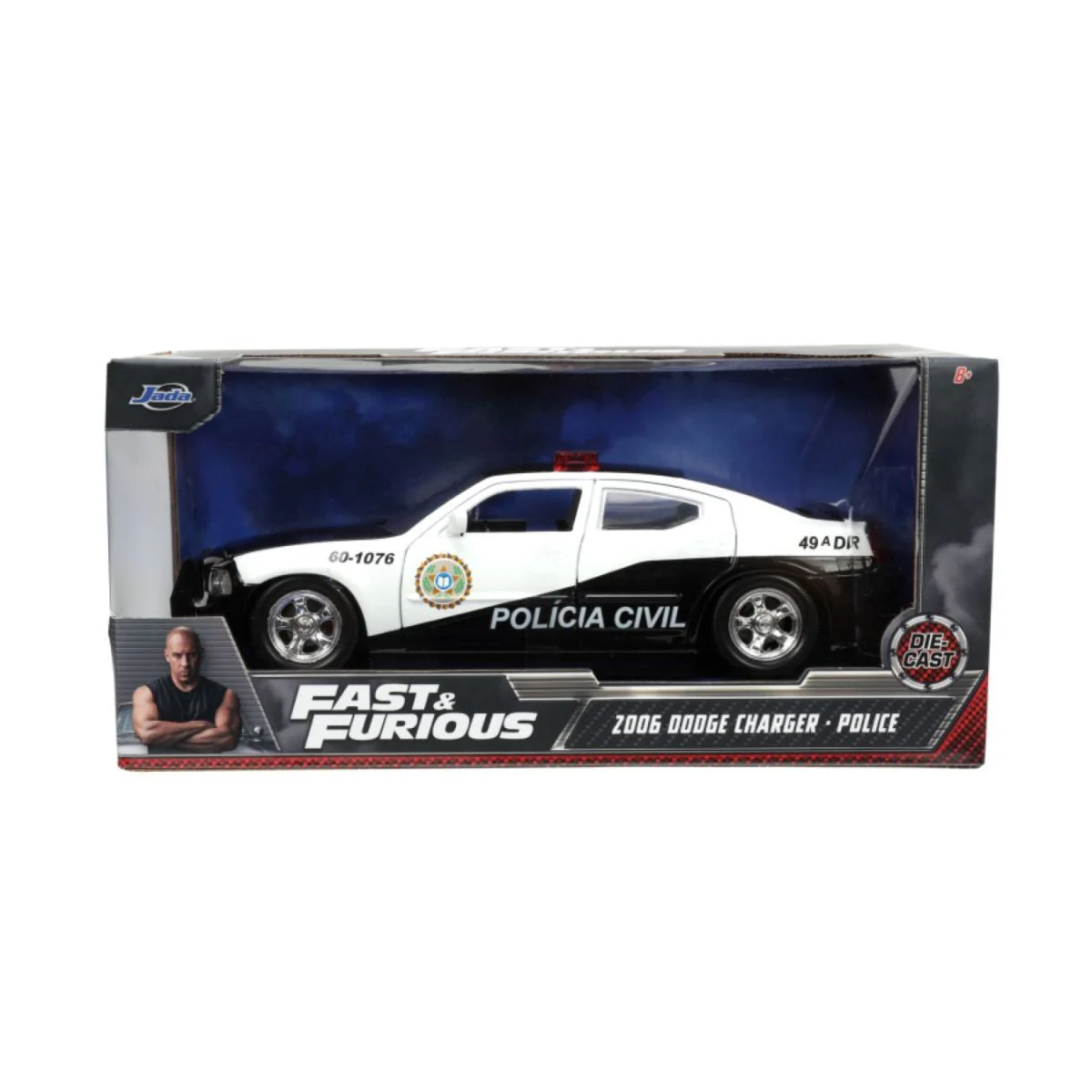 Fast & Furious 2006 Dodge Charger Police Car 1:24 Scale Diecast Model Car - Image 5