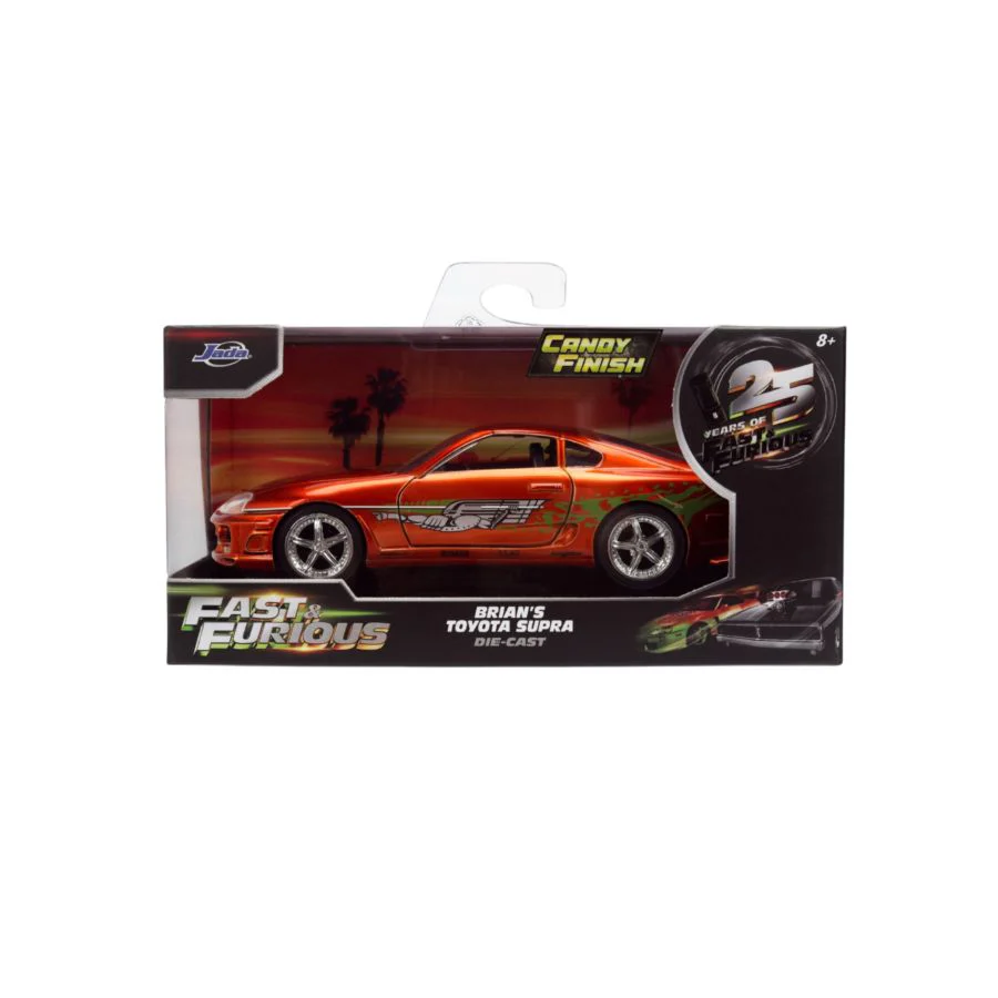 Fast & Furious Brian’s 1995 Toyota Supra Anniversary 1:32 Scale Diecast Model Car - Image 8