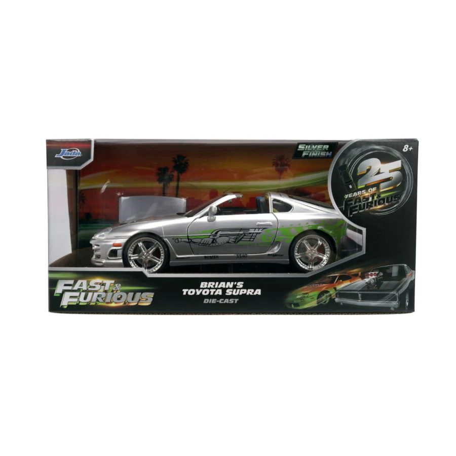 Fast & Furious Brian's 1995 Toyota Supra Anniversary 1:24 Scale Diecast Model Car - Image 2