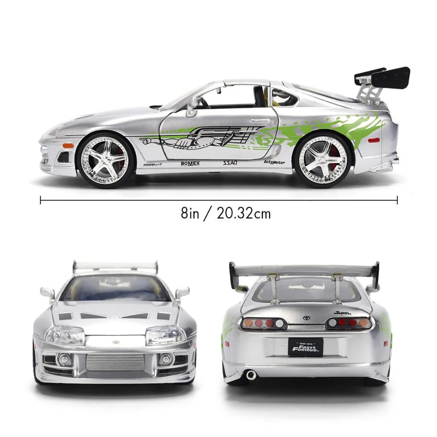 Fast & Furious Brian's 1995 Toyota Supra Anniversary 1:24 Scale Diecast Model Car - Image 7